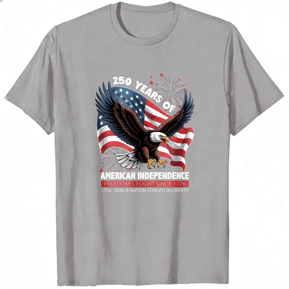 Patriotic Eagle American Flag Classic T-Shirt 250 Years Of American Independence Freedom S Flight Since 1776