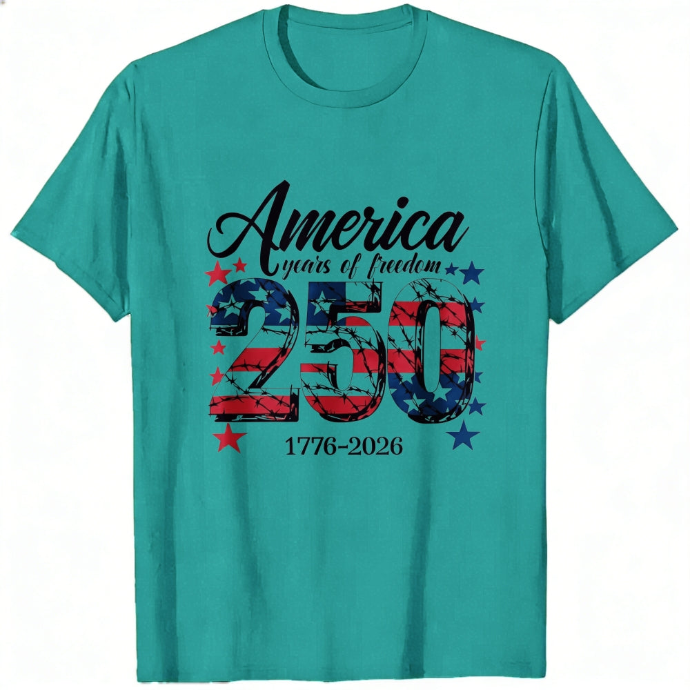 Patriotic American Flag Design Classic T-Shirt 250 Years Of Freedom 1776 2026