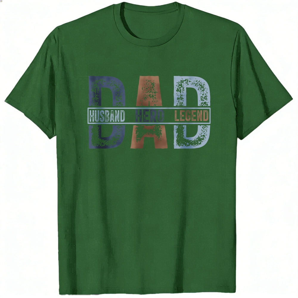 Graphic Print Classic T-Shirt Dad Husband Hero Legend