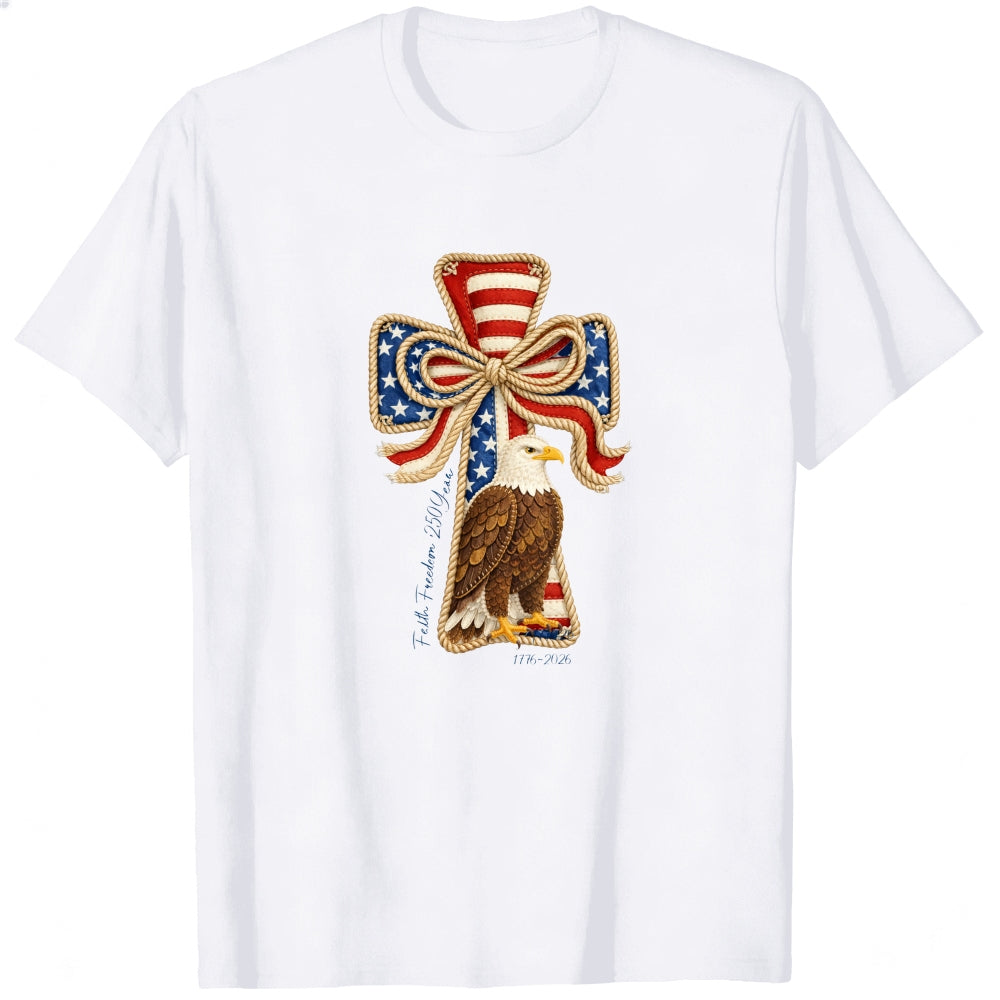 Patriotic Eagle Cross Design Classic T-Shirt