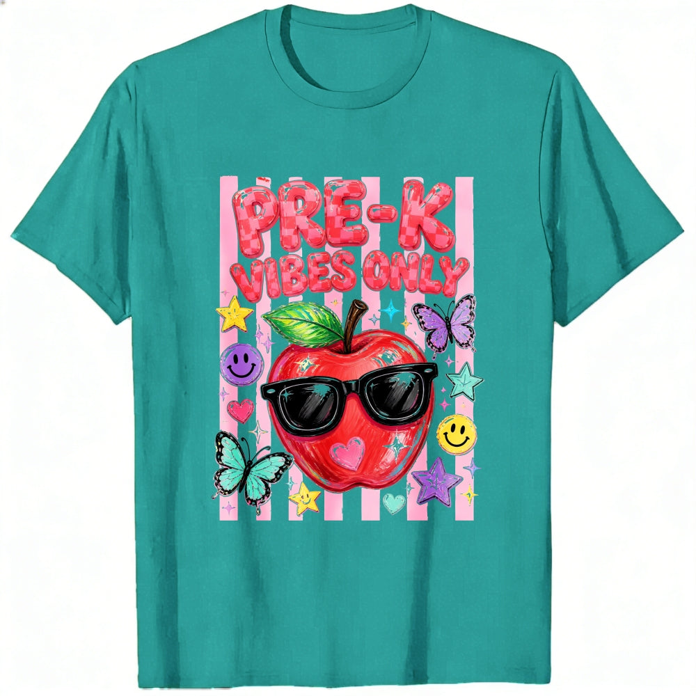 Cute Pre K Vibes Only Apple Sunglasses Classic T-Shirt