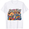 Retro Vintage Style Classic T-Shirt Stay Chill Tiger Beach Sunset Graphic