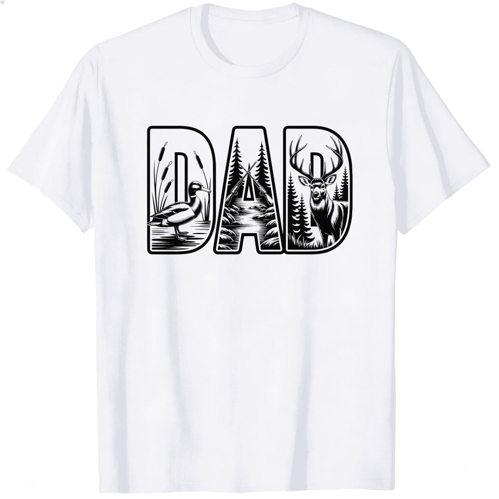 Outdoor Adventure Classic T-Shirt Dad With Duck And Deer Scene