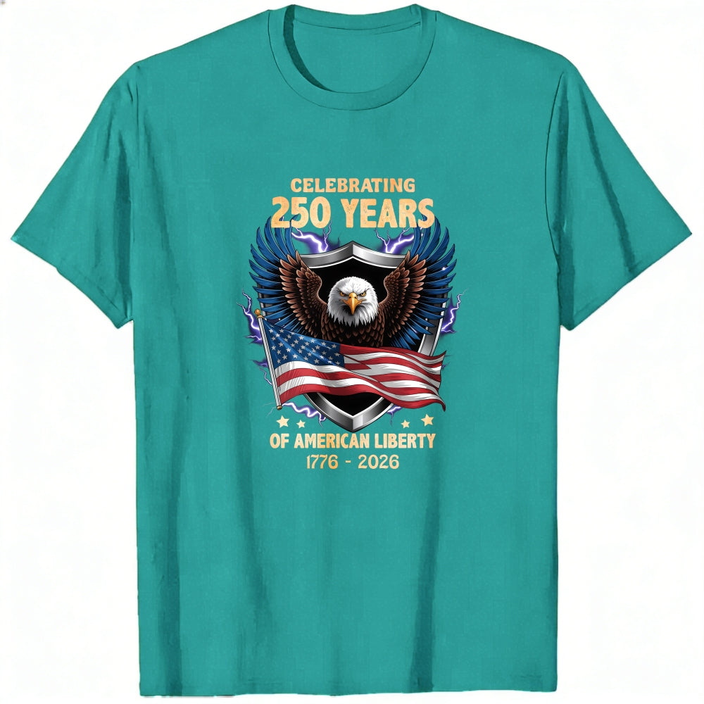 Patriotic Eagle American Flag Classic T-Shirt Celebrating 250 Years Of American Liberty 1776 2026