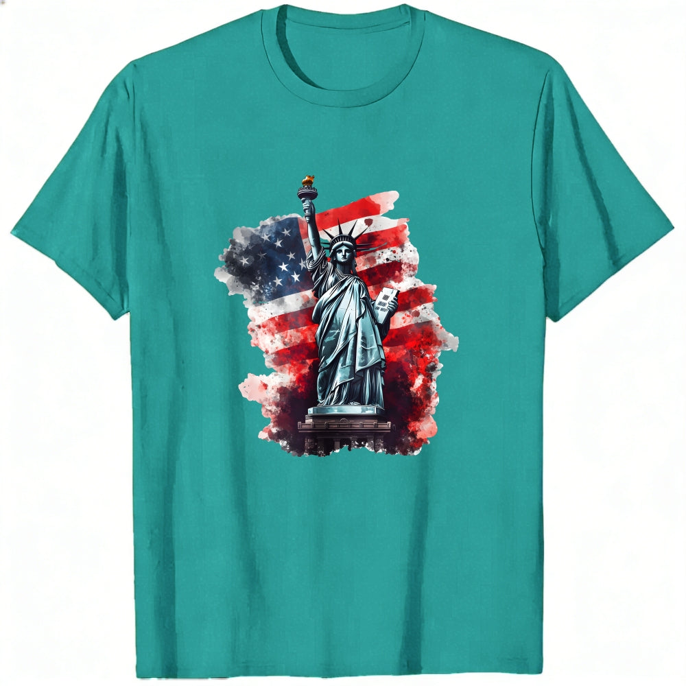 American Flag Statue Of Liberty Classic T-Shirt