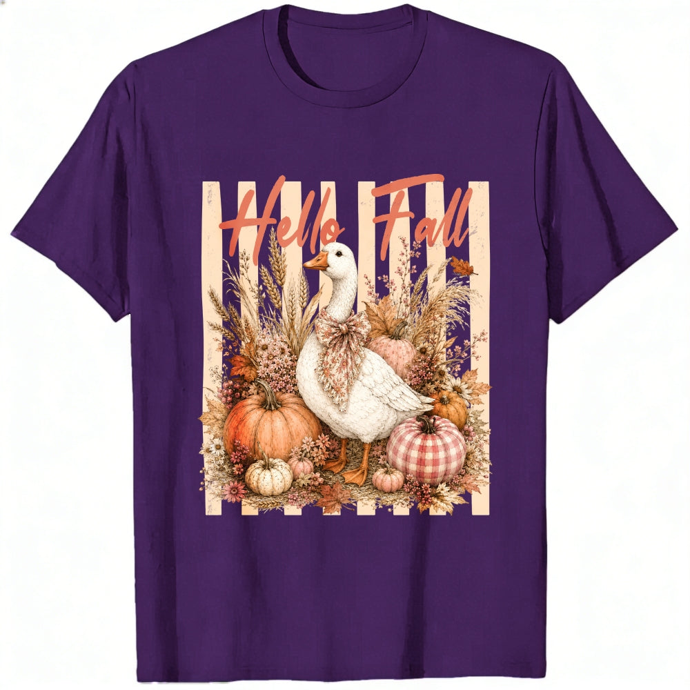 Fall Harvest Goose Hello Fall Classic T-Shirt