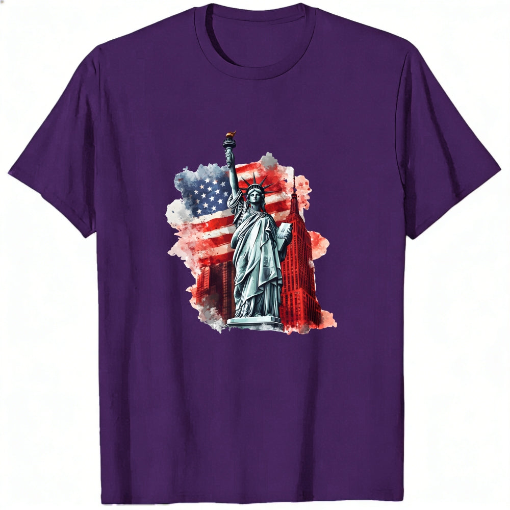 American Flag Statue Of Liberty Classic T-Shirt