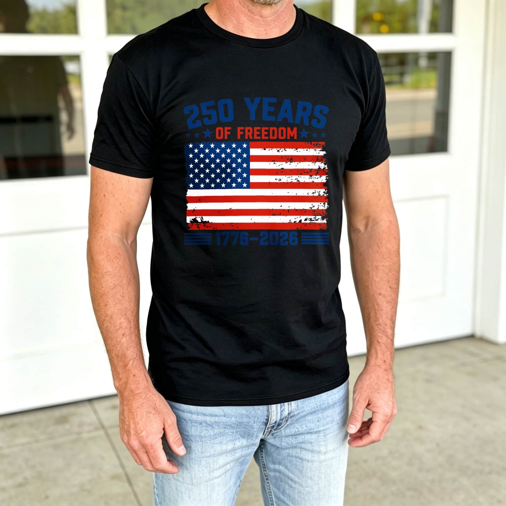 Patriotic American Flag Design Classic T-Shirt 250 Years Of Freedom 1776 2026