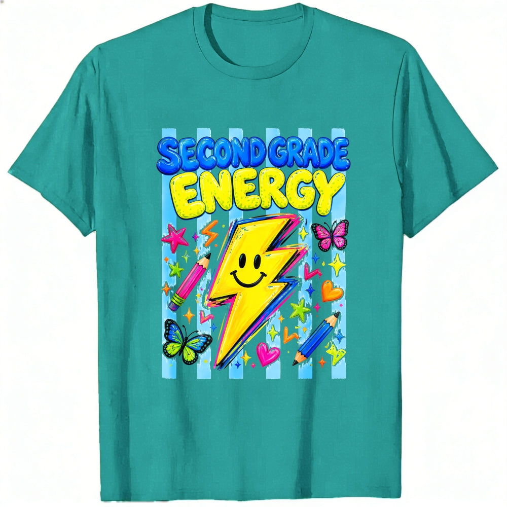 Cute Second Grade Energy Lightning Bolt Classic T-Shirt