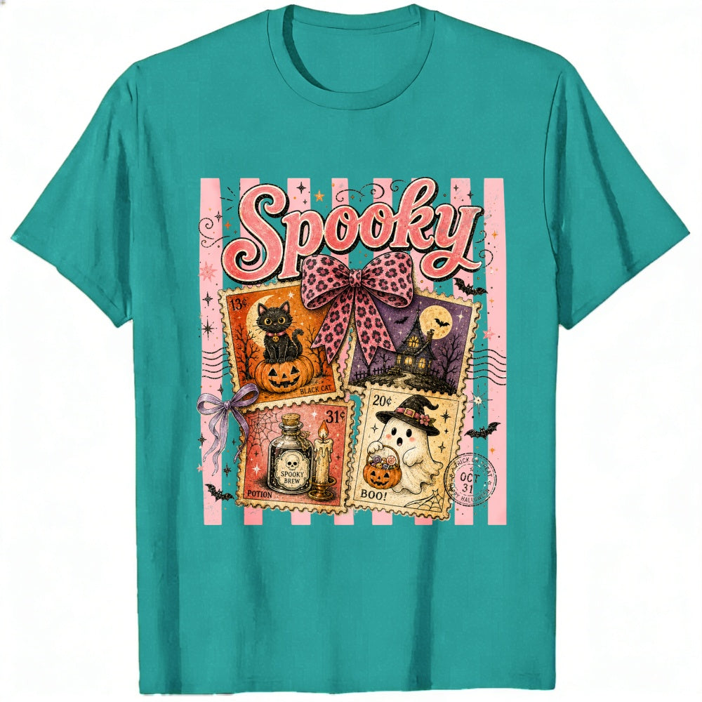 Vintage Halloween Spooky Stamps Classic T-Shirt