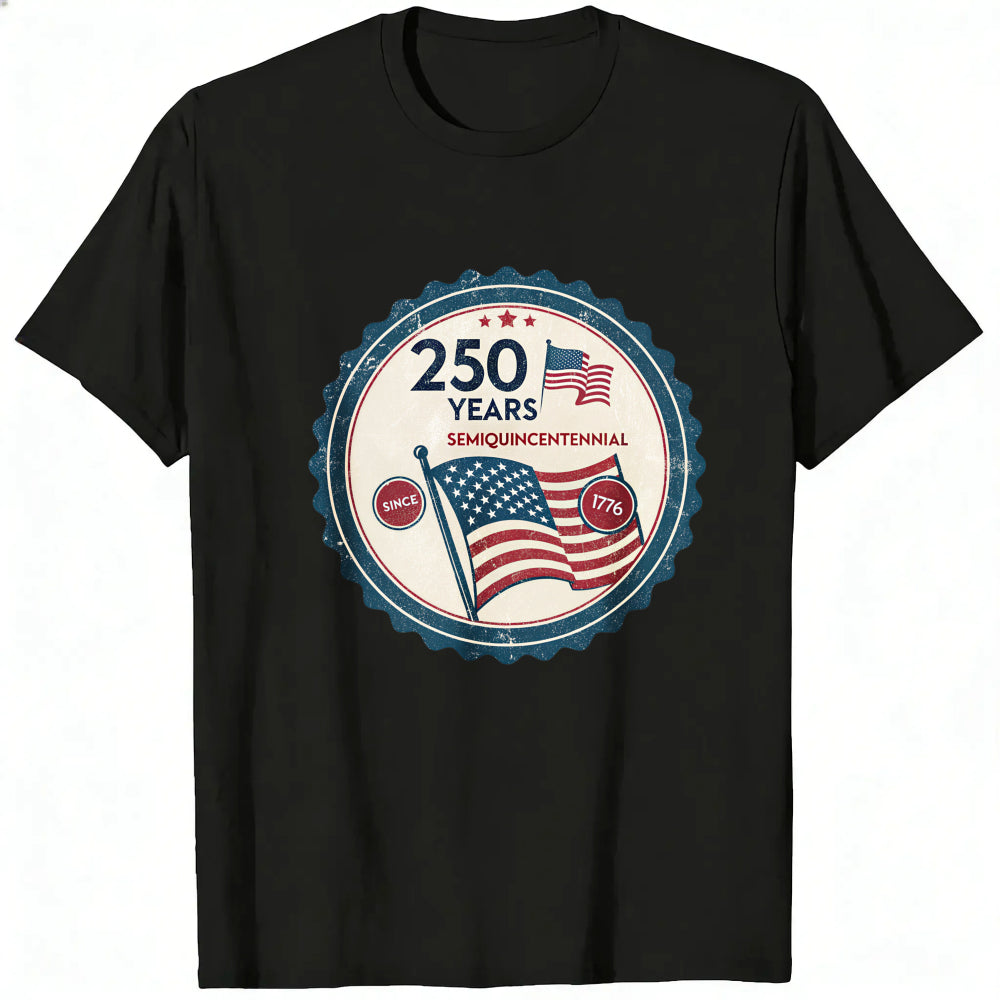 Patriotic American Flag 250 Years Semiquincentennial Classic T-Shirt