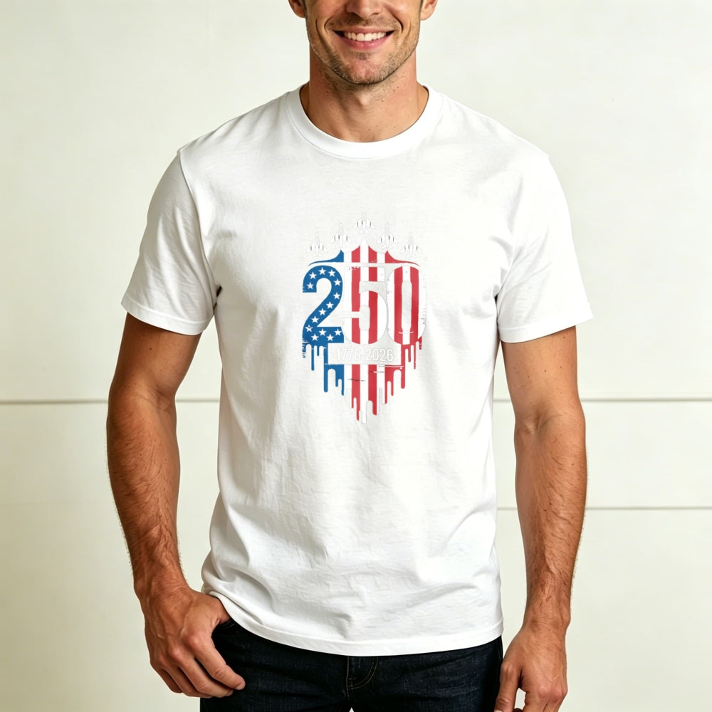 Patriotic American Flag 250th Anniversary Classic T-Shirt