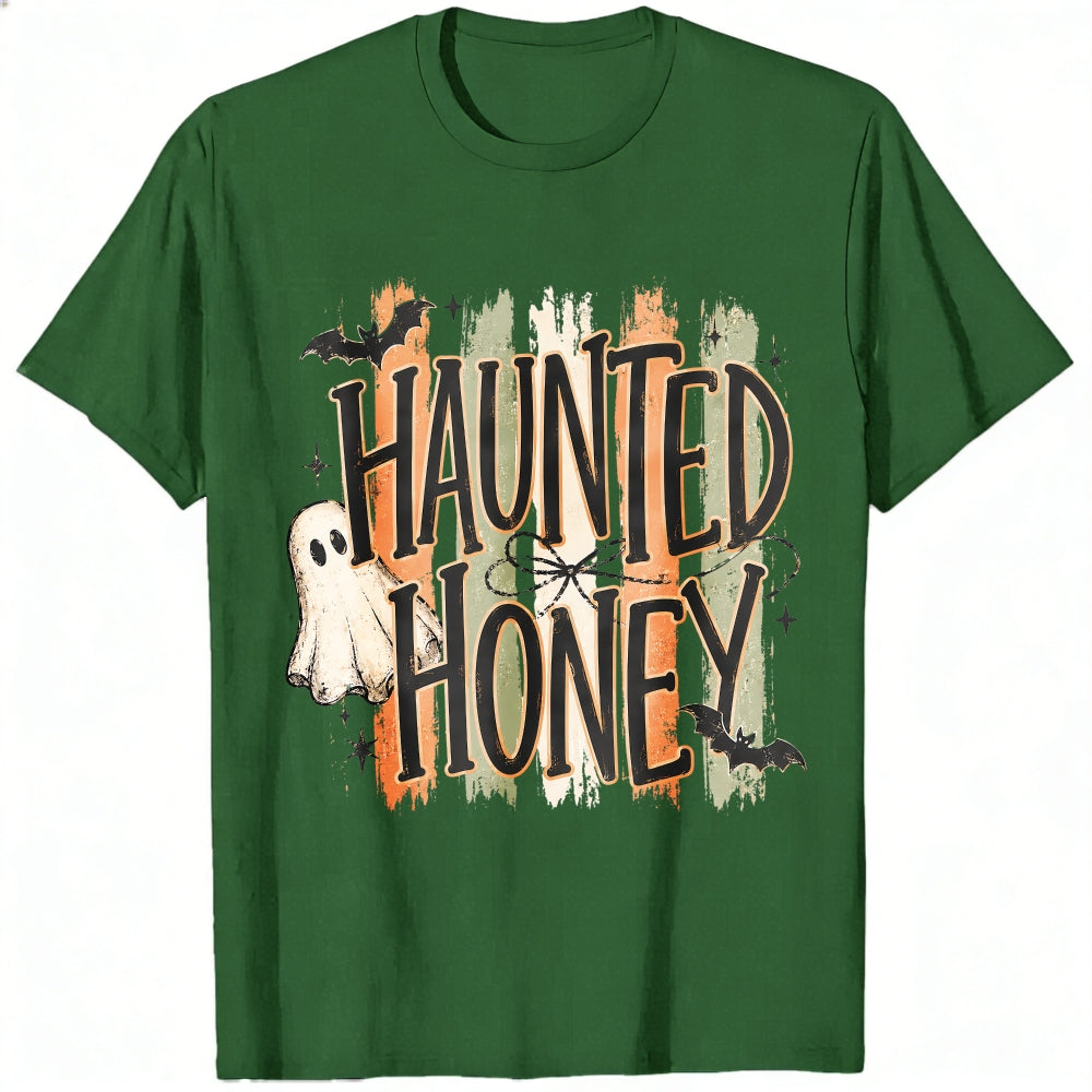 Halloween Haunted Honey Ghost Bat Classic T-Shirt