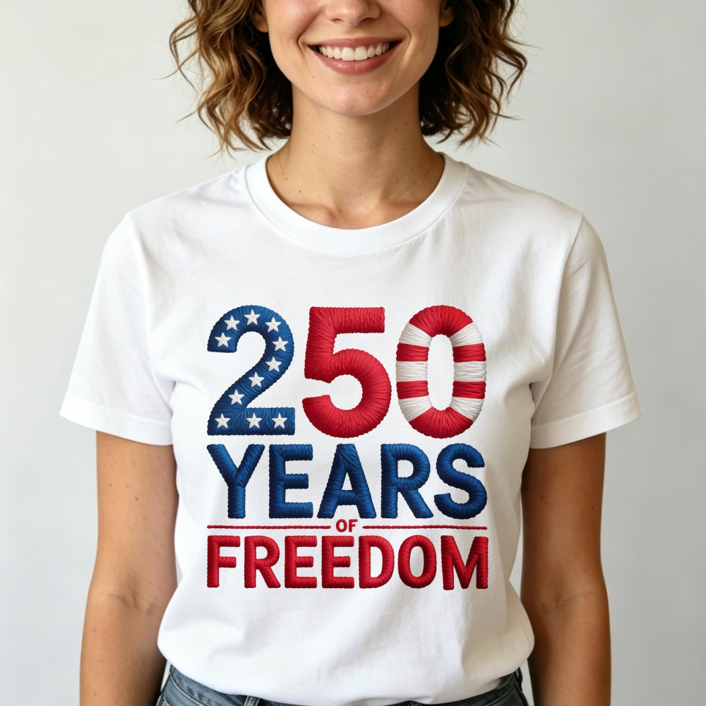 Patriotic American Flag Design Classic T-Shirt 250 Years Of Freedom