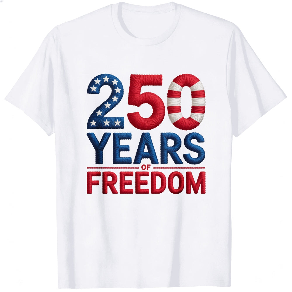 Patriotic American Flag Design Classic T-Shirt 250 Years Of Freedom