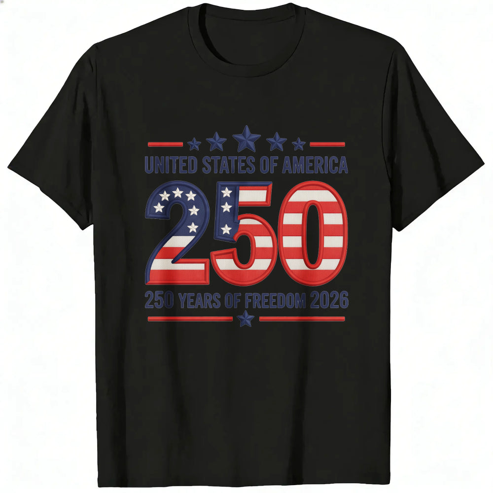 Patriotic American Flag Design Classic T-Shirt 250 Years Of Freedom 2026