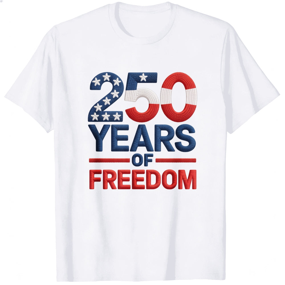Patriotic American Flag Design Classic T-Shirt 250 Years Of Freedom