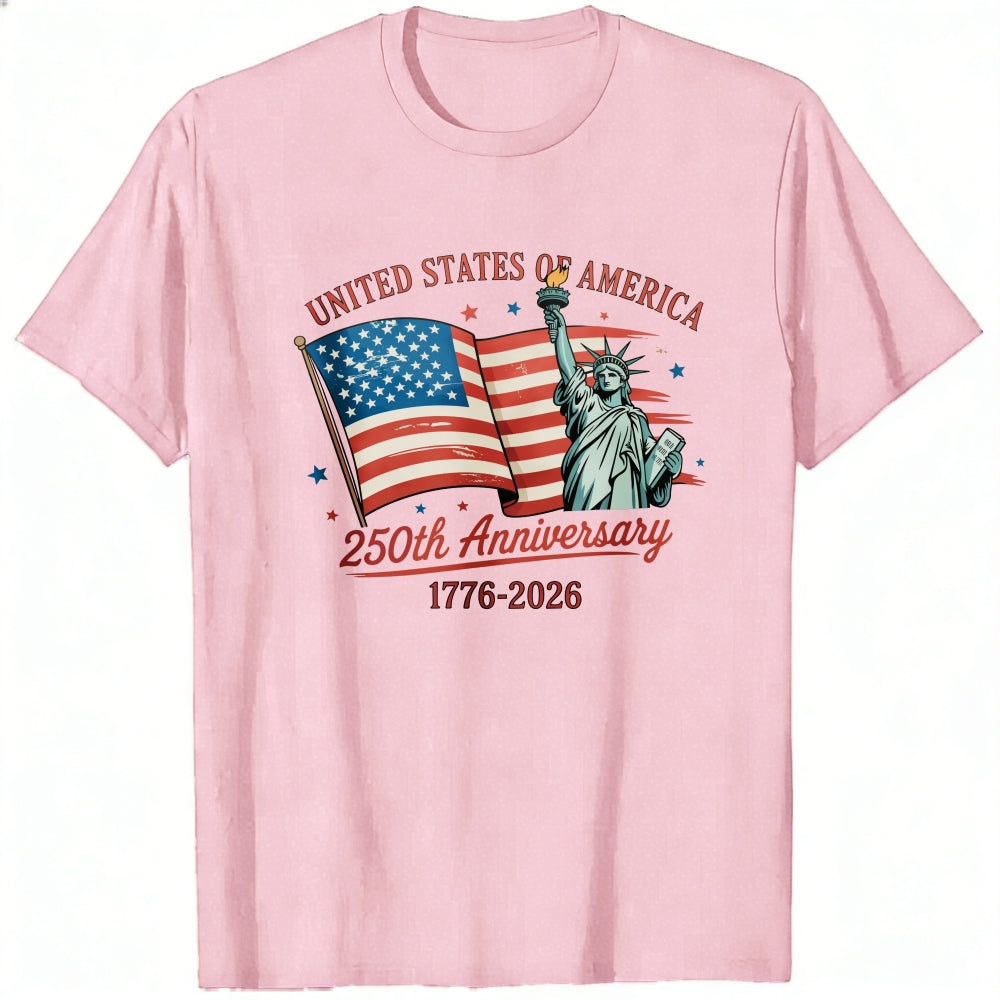 Patriotic American Flag And Statue Of Liberty Classic T-Shirt 250th Anniversary 1776 2026