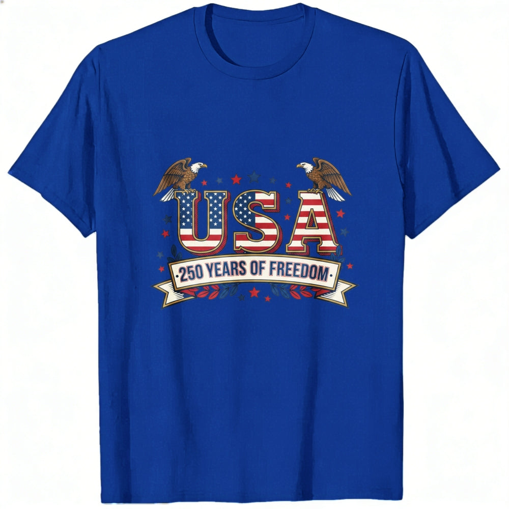 Patriotic American Flag Eagle Design Classic T-Shirt USA 250 Years Of Freedom