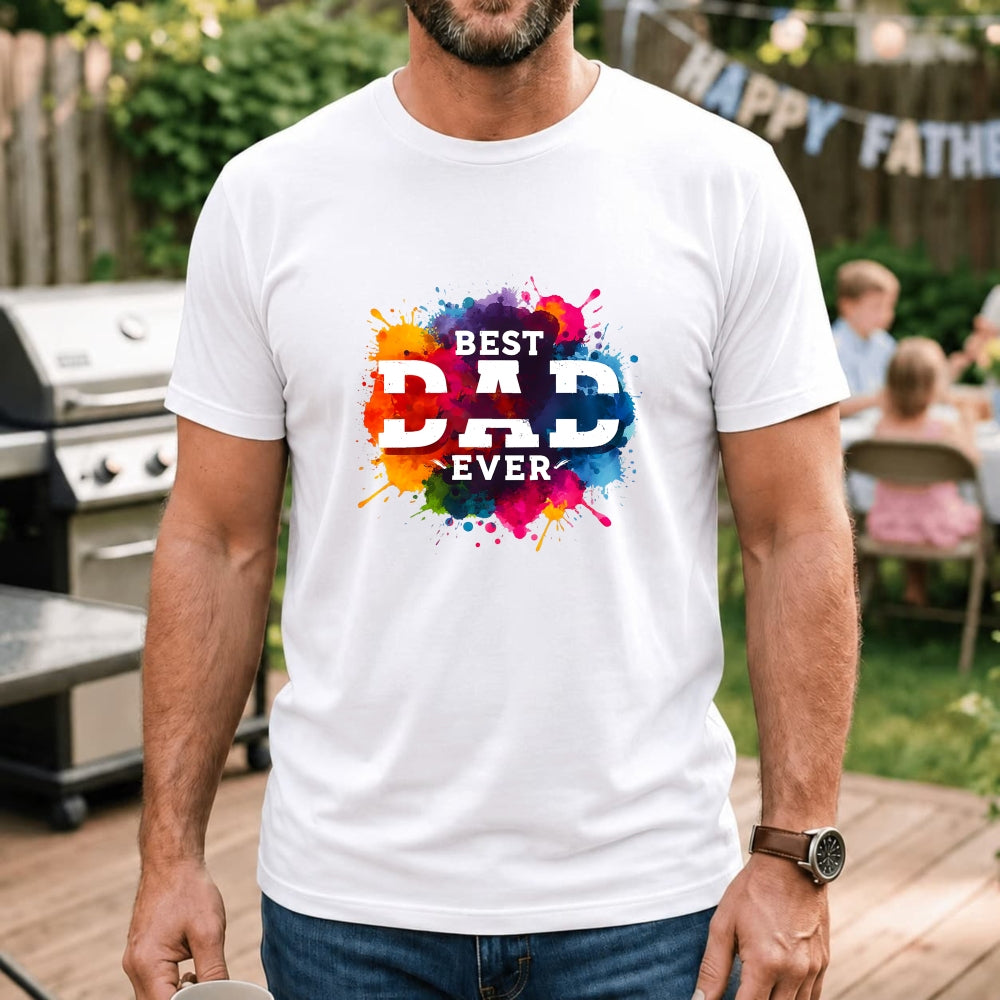 Colorful Splash Design Classic T-Shirt Best Dad Ever