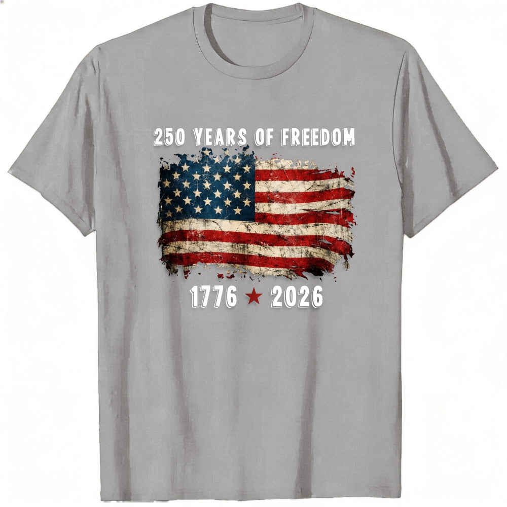 Patriotic American Flag Design Classic T-Shirt 250 Years Of Freedom 1776 2026