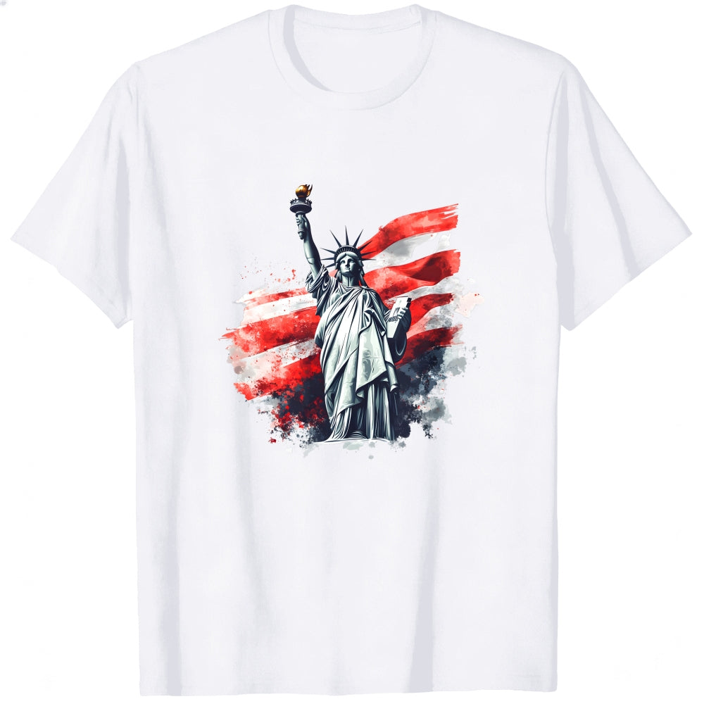Patriotic American Flag Statue Of Liberty Classic T-Shirt
