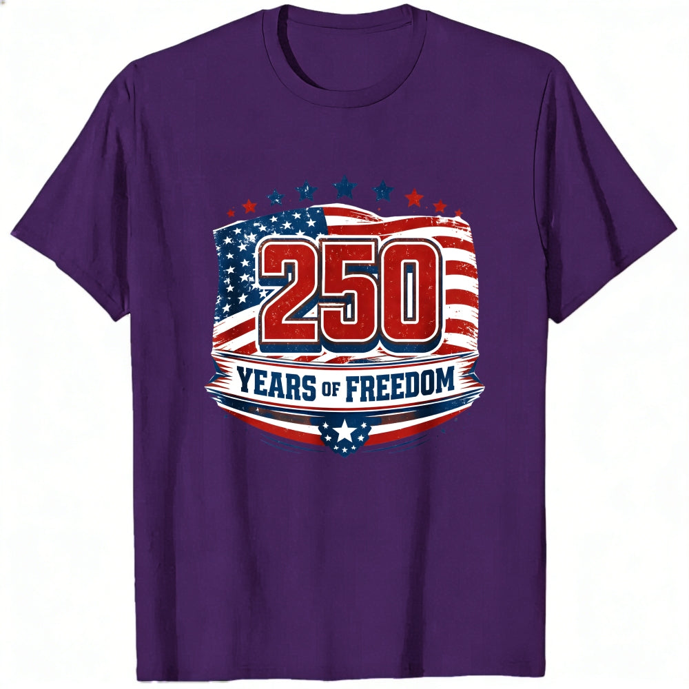 Patriotic American Flag Design Classic T-Shirt 250 Years Of Freedom