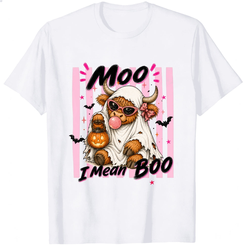 Funny Halloween Cow Ghost Moo I Mean Boo Classic T-Shirt