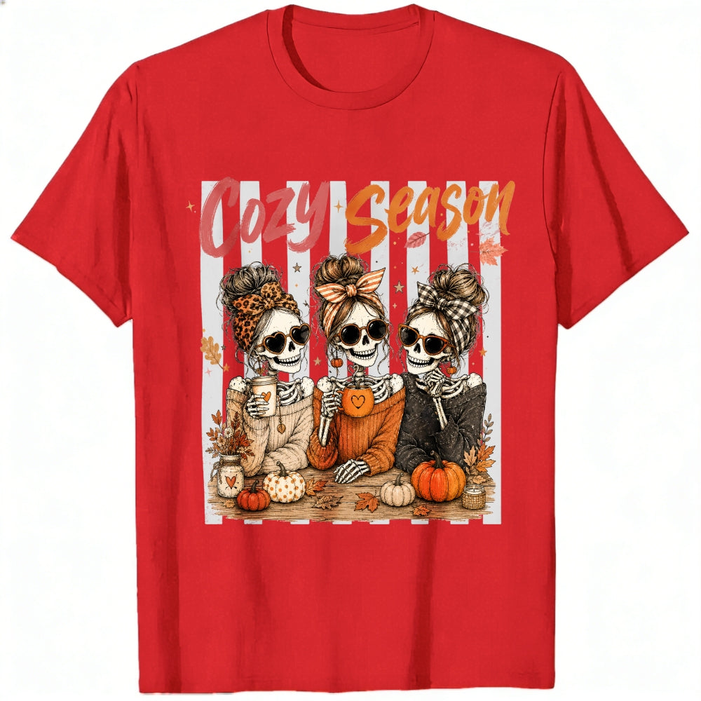 Cozy Autumn Skeletons Girls Pumpkin Spice Classic T-Shirt