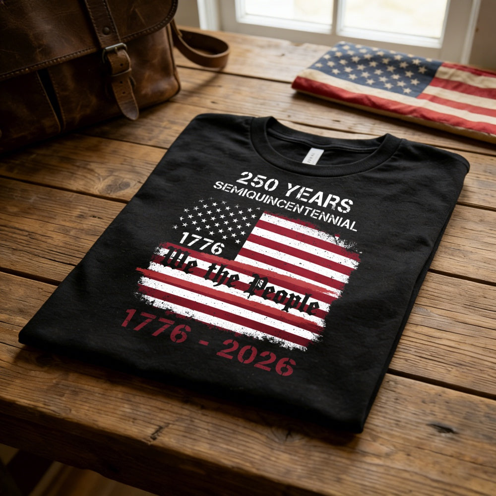 Patriotic American Flag Design Classic T-Shirt 250 Years Semiquincentennial 1776 2026 We The People