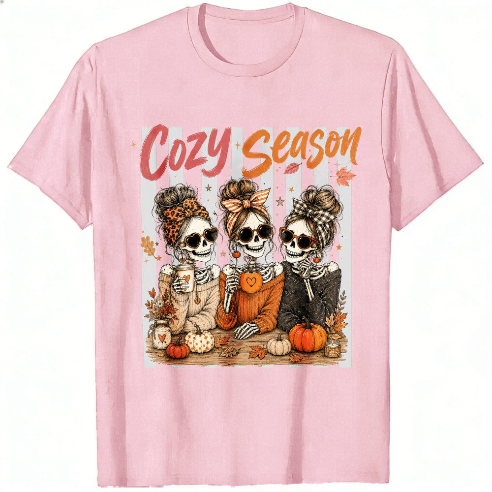Cozy Autumn Skeletons Girls Pumpkin Spice Classic T-Shirt